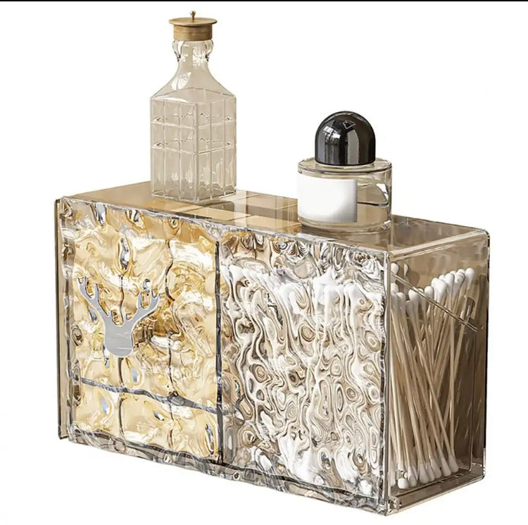 Acrylic Cotton Bud Holder, Cotton Pad Storage Box, Bathroom Vanity Organizer, Makeup Cotton Pad Storage Box Acrylic Cotton Bud Holder, Cotton Pad Storage Box, Bathroom Vanity Organizer, Makeup Cotton Pad Storage Box